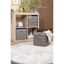 Bohe Çok Amaçlı Raf Düzenleyici Dekoratif Kutu Dolap Organizer Baza Altı Hurç 30 x 30 x 23