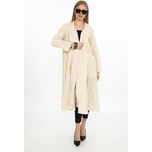 Bohomiyan Uzun Saçaklı Keten Kaftan & Kap