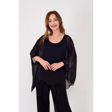 Italyan Büyük Beden Uyumlu Astarlı Lastikli Ipek Pantolon (36-50 Beden)