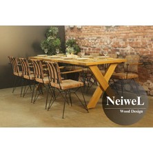 Neiwel Rane Doğal Ahşap Mutfak ve Yemek MASASI-70-100