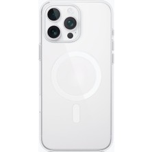 (Ic) iPhone 16 Pro Max Uyumlu Animasyonlu Şeffaf Sert Mika Sararmaz Magsafe Ince Fit Kılıf