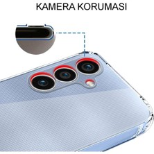 (Tıpalı Şeffaf) Samsung A25 Kamera Koruyuculu Şarj Yeri Tıpalı Yumuşak Şeffaf Silikon Kılıf