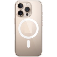 (Magsafe Kılıf) Iphone 16 Pro Için Magsafe Özellikli Şeffaf Kılıf Wireless Darbe Emici Silikon Kılıf