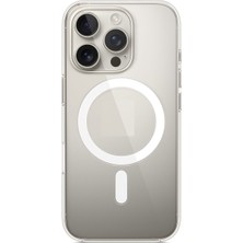(Magsafe Kılıf) Iphone 16 Pro Için Magsafe Özellikli Şeffaf Kılıf Wireless Darbe Emici Silikon Kılıf
