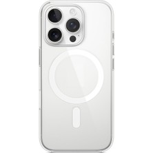 (Magsafe Kılıf) Iphone 16 Pro Için Magsafe Özellikli Şeffaf Kılıf Wireless Darbe Emici Silikon Kılıf