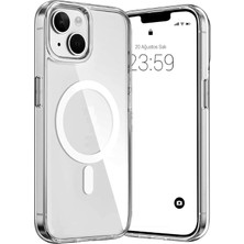 (Sert Mika Kılıf) iPhone 15 Uyumlu Şeffaf Sert Mika Sararmaz Magsafe Ince Fit Kılıf