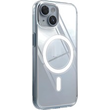 (Sert Mika Kılıf) iPhone 13 / iPhone 14 Uyumlu Şeffaf Sert Mika Sararmaz Magsafe Ince Fit Kılıf