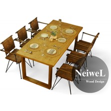 Neiwel Loen Doğal Ahşap Mutfak ve Yemek MASASI-70-100