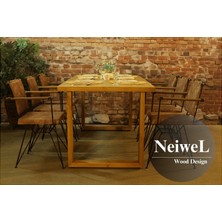 Neiwel Loen Doğal Ahşap Mutfak ve Yemek MASASI-70-100