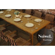 Neiwel Loen Doğal Ahşap Mutfak ve Yemek MASASI-70-100