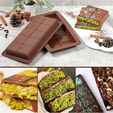 Ozcmax Meşhur Dubai Çikolatası Kalıbı Silikon - Büyük Tablet Çikolata Mum Kek Kalıbı Pasta Kalıbı