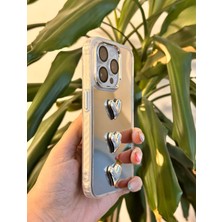 iPhone 14 Pro Aynalı ve 3D Kalp Detaylı Kılıf