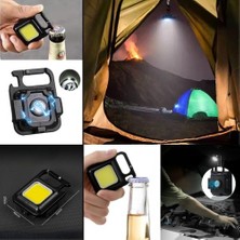 Ozcmax 3 LED Modlu Mini Asılabilen LED Kamp Aydınlatması Güçlü El Feneri Açacaklı - Mıknatıslı