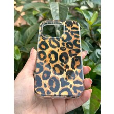 Qans Bilişim Apple iPhone 16 Pro Leopar Desenli Sedefli Görünümlü Kılıf