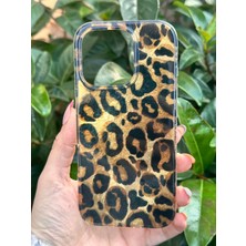 Qans Bilişim Apple iPhone 16 Pro Leopar Desenli Sedefli Görünümlü Kılıf