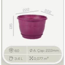 Askılı Makrome Saksı 2,li - 3,4litre