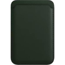 iPhone Xr Uyumlu Güçlü Manyetik Magsafe Deri Cüzdan Kartlık Deri Cüzdan