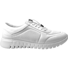 Beety 1185-E Hakiki Deri Lastikli Ortopedik Casual Kadın Spor Ayakkabı