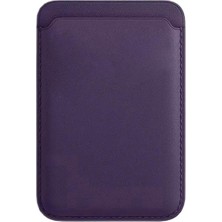 iPhone 15 Uyumlu Güçlü Manyetik Magsafe Deri Cüzdan Kartlık Deri Cüzdan