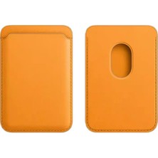 iPhone 13 Uyumlu Güçlü Manyetik Magsafe Deri Cüzdan Kartlık Deri Cüzdan