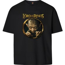 Book OrBook Yüzüklerin Efendisi Gollum Çift Iplik Dokumalı  Pamuk Premium T-Shirt