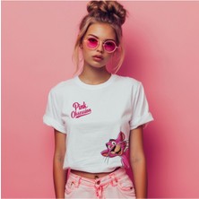 Book OrBook Pink Obsession  Çift Iplik Dokumalı Rahat Kalıp PAMUK T-Shirt