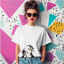 Book OrBook Carefree  Çift Iplik Dokumalı Rahat Kalıp PAMUK T-Shirt