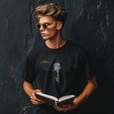 Book OrBook Sherlock 221B  Çift Iplik Dokumalı Rahat Kalıp PAMUK T-Shirt