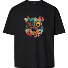 Book OrBook Bearx  Çift Iplik Dokumalı Rahat Kalıp PAMUK T-Shirt