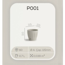 Hematorf Çiçek Saksısı Vişne 3'lü - 0,7 Litre