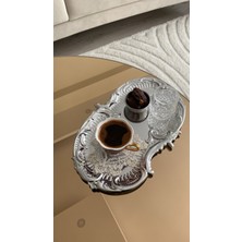 Lotus Model Dekoratif  Dantel Kahve Kokteyl 6'lı Sunum Peçetesi