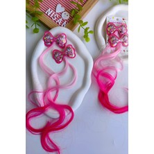 Kız Çocuk Pullu Unicorn Yapay Saç Postiş 2 Adet