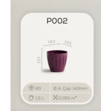 Hematorf Çiçek Saksı 1,5 Litre - 2 Adet