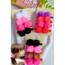 Ponponlu Lastik Toka Seti 4 Adet