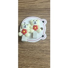 Bright3 Ayıcıklı Kız Çocuk Klipsli Toka, Silikon, Otomatik ,23 Nisan, Bayram