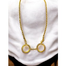 Polo Steel Çeyrek Yuvalı 2’li Kolye - Altın Kaplama