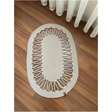 Bright3 Jüt , Hasır, Banyo Paspası, Bohem Paspas , Klozet Önü, Yolluk, Dekor, Oval