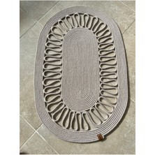 Bright3 Jüt , Hasır, Banyo Paspası, Bohem Paspas , Klozet Önü, Yolluk, Dekor, Oval