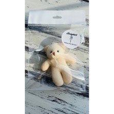 Sevimli Peluş Krem Ayıcık Anahtarlık Çanta Süsü Hediyelik