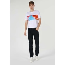 Straight Fit Düşük Bel Düz Paça Erkek İndigo Jean Pantolon