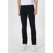 Straight Fit Düşük Bel Düz Paça Erkek İndigo Jean Pantolon