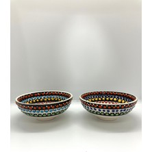 Mandala Stil Puantiyeli Hand Made Kase 2’li