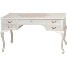 Mobilya Baba Dünya Lüks Sedef Lake Çalışma Masası – 145 cm Beyaz