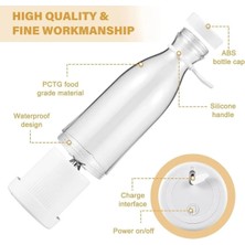 Avigo Taşınabilir Mini Şarjlı Blender Kablosuz Şarjlı Mikser Smoothie - Milkshake Shaker 380ml