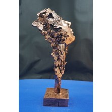 Ladyetamin Dekoratif Çiçekli Kadın Heykel Biblo – Ev Dekor & Hediyelik Aksesuar 32  cm