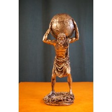 Atlas Biblo Güçlü ve Etkileyici Tasarım: 30  cm  Atlas Özel Tasarım Heykel Ev Dekor Hediyelik Aksesuar