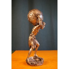 Atlas Biblo Güçlü ve Etkileyici Tasarım: 30  cm  Atlas Özel Tasarım Heykel Ev Dekor Hediyelik Aksesuar