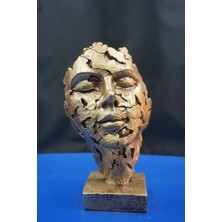 Ladyetamin Özel Tasarım Dekoratif Yüz Heykel Biblo – Ev Dekor & Hediyelik Aksesuar 25  cm