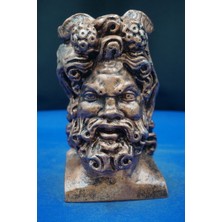 Altik Yunan Mitolojisi Silenus Başı Heykeli Biblo – Ev Dekor & Hediyelik Aksesuar (18  cm )
