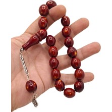 Han Ticarethane Sarı Benekli Kıremit Renk Maskot Toz Kehribar Tesbih